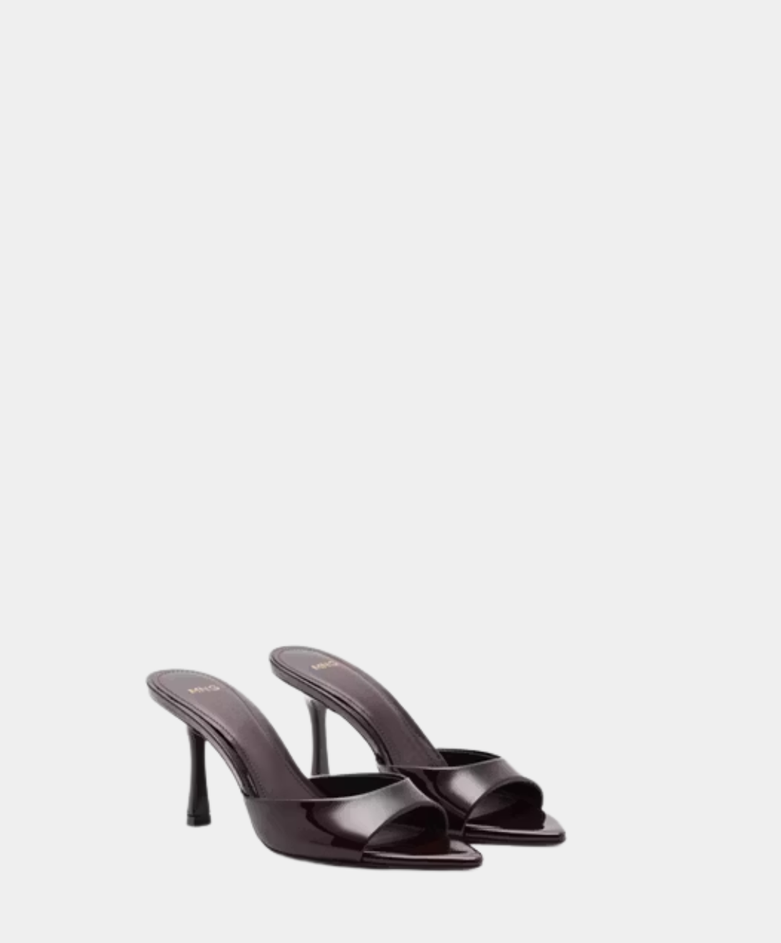 Patent leather heeled sandals