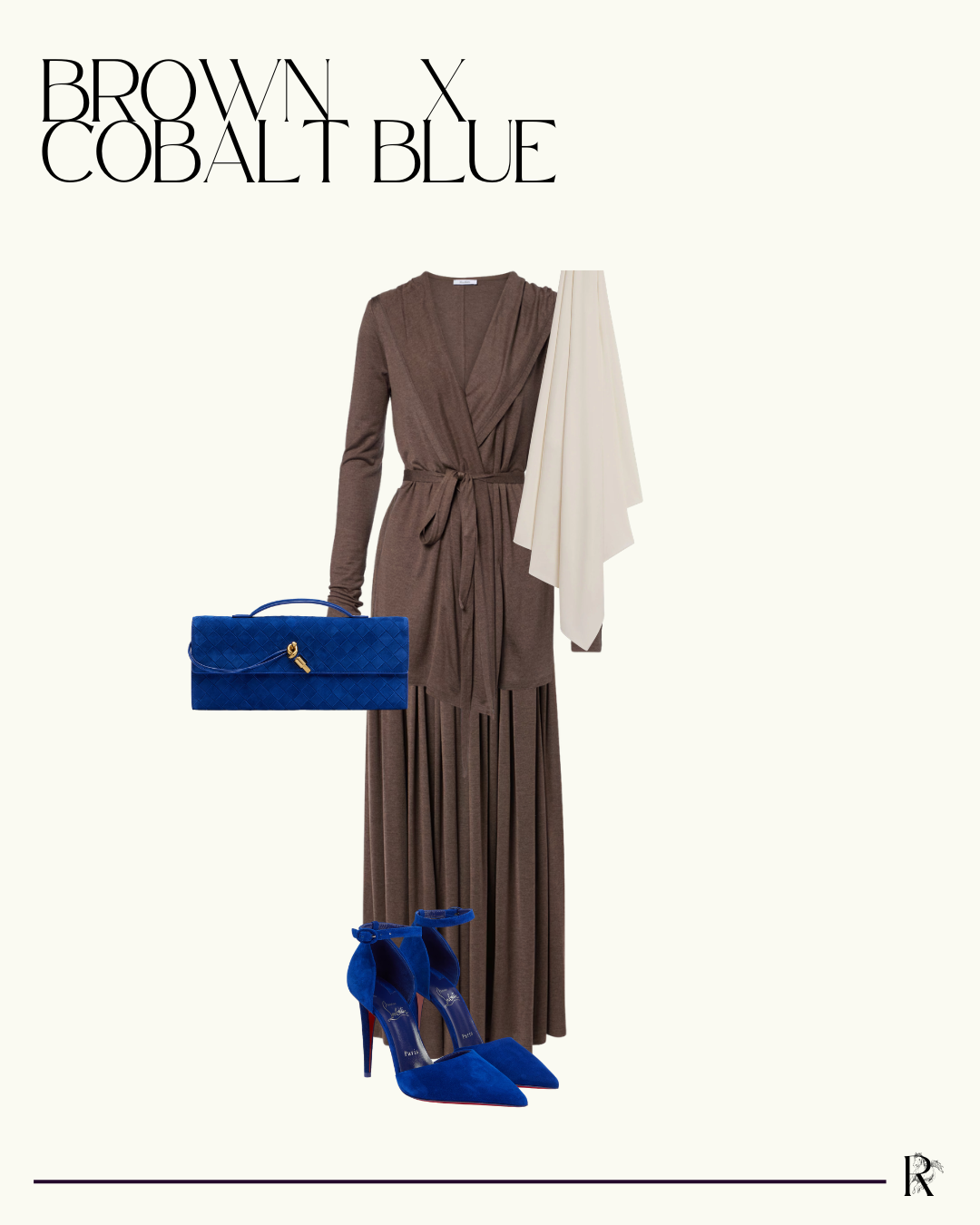 Modest Outfits Chocolate Brown x Cobalt Blue Modest Summer outfit - Hijabi Summer outfit
