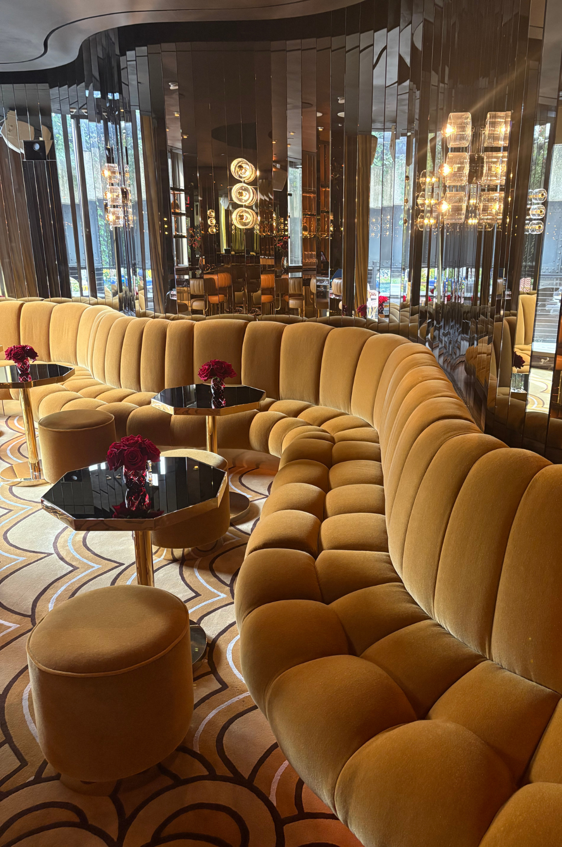 Luxury velvet sofa showcasing the Fall 2026 fabric trends