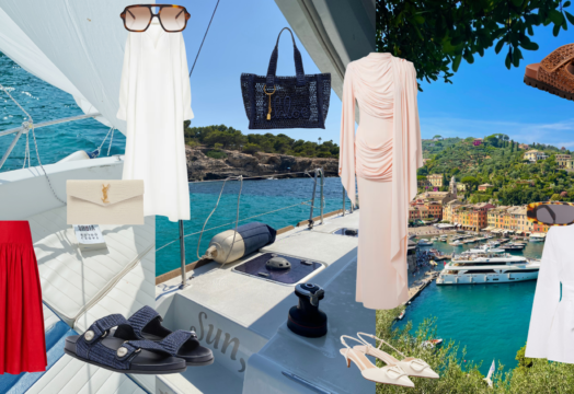 Luxury modest yacht outfit ideas featuring three elegant outfits for a day at sea