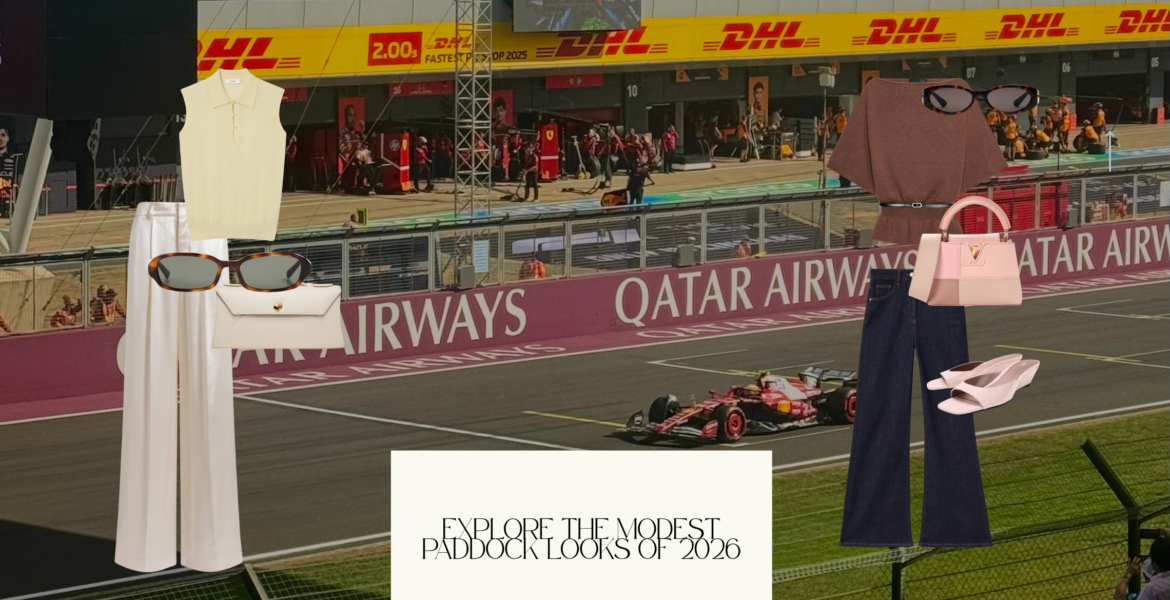 Silverstone paddock style featuring elegant modest outfit inspiration at the 2026 British Grand Prix