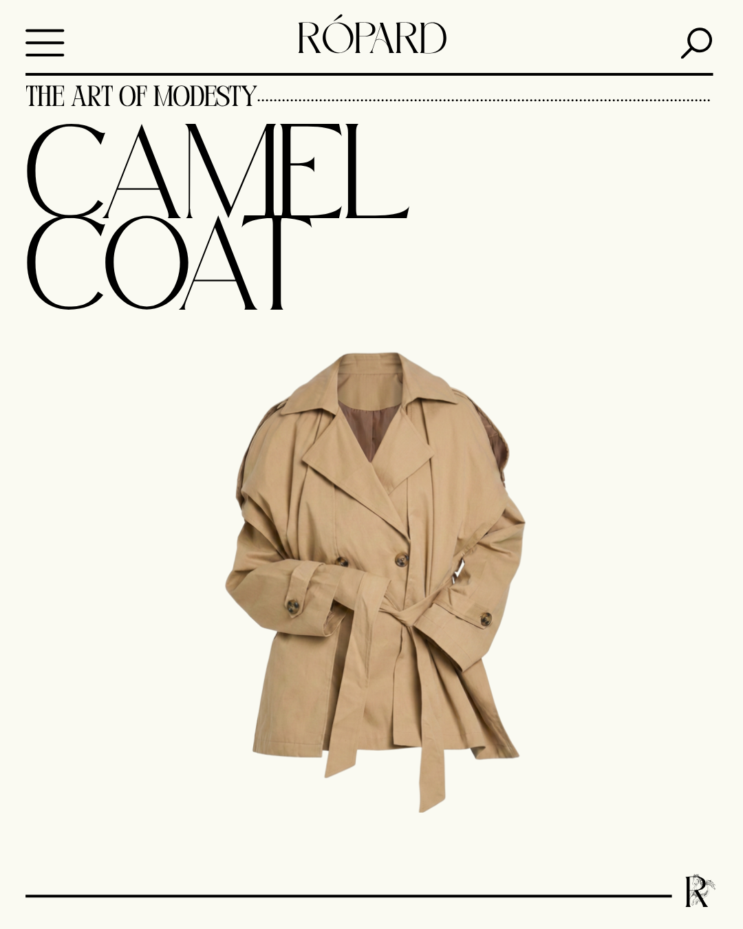 COAT - CAMEL COAT - TRENCH COAT