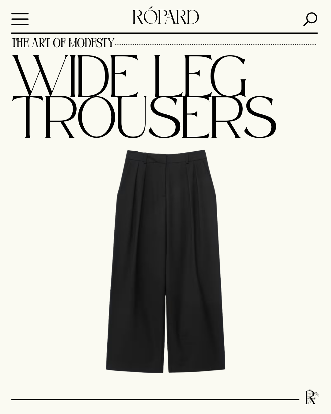 WIDE LEG TROUSERS