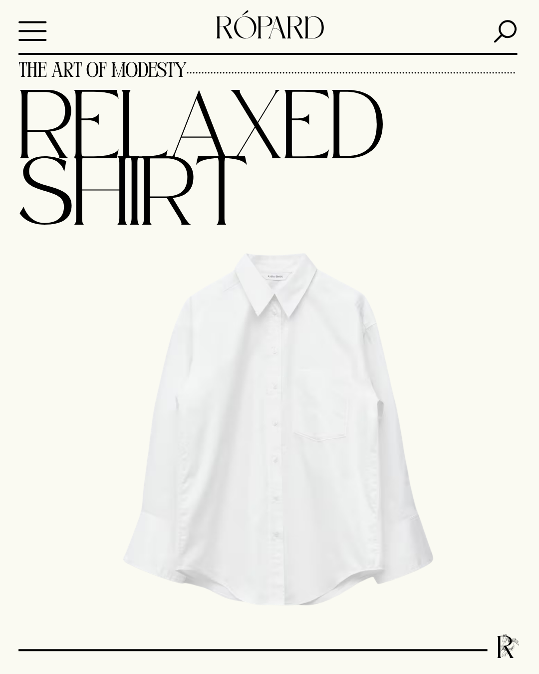 RELAXED SHIRT - POPELINE SHIRT