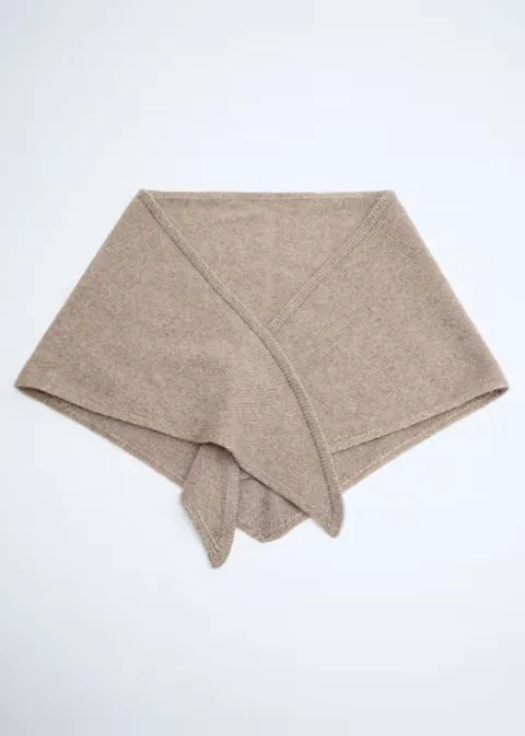 Fringed cashmere scarf