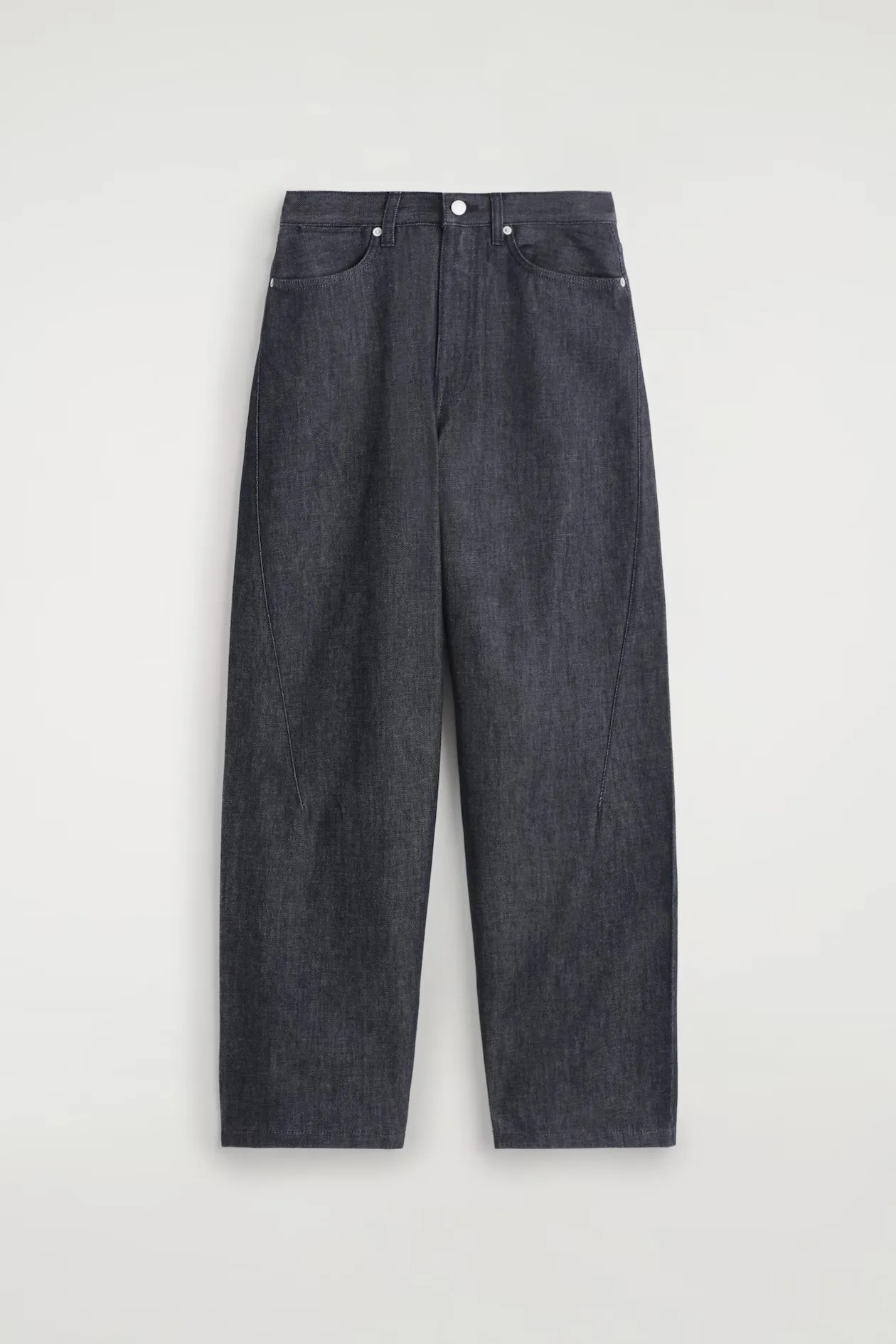 Barrel leg denim trousers