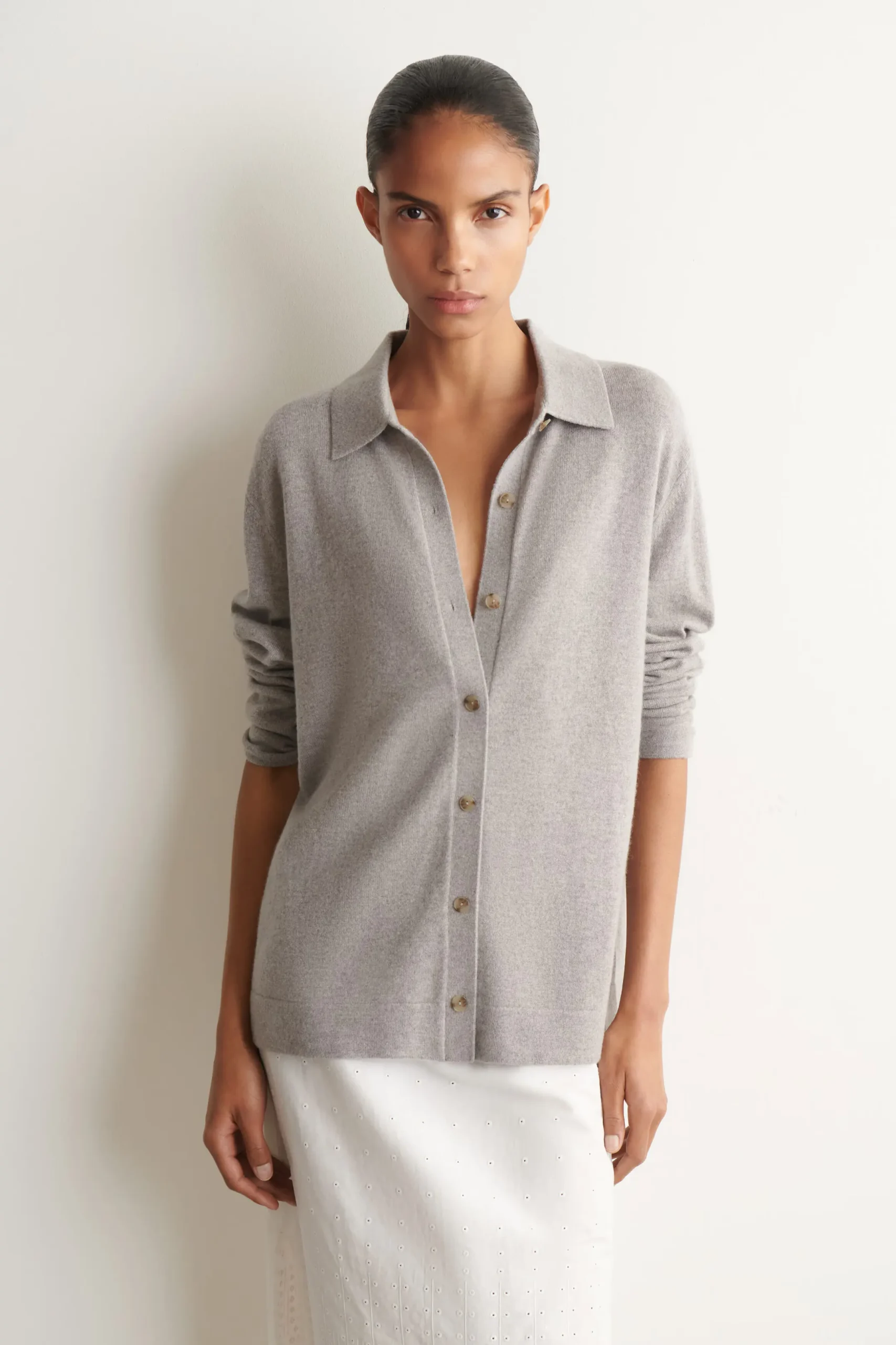 Brushed cotton long sleeved t shirt