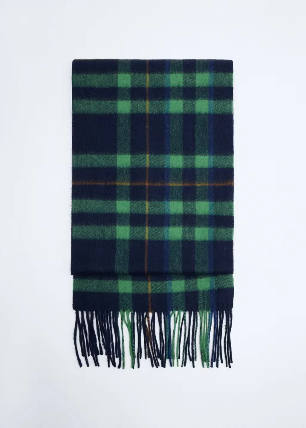 Wool fringe scarf