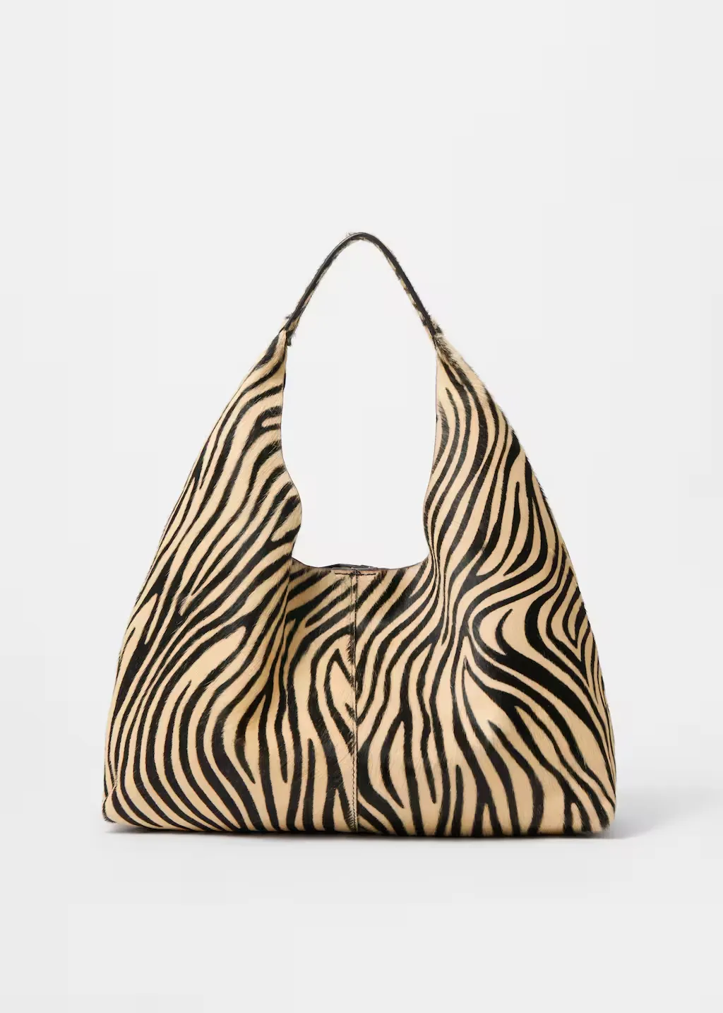 Zebra-Print Leather Tote